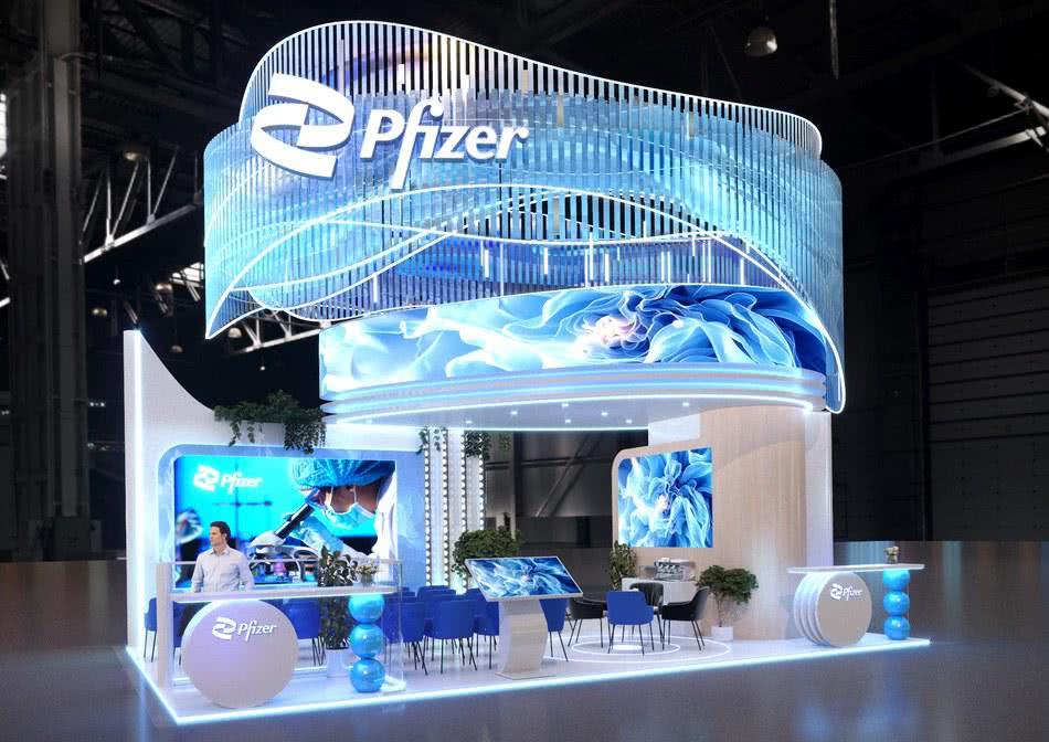 辉瑞医疗2024展台设计效果 Pfizer 2024 - 展示酷