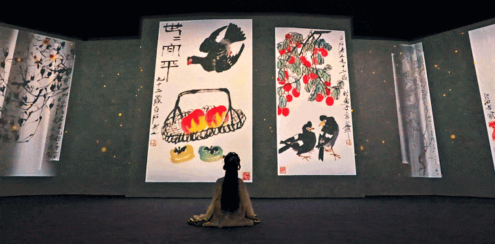 湖南美术馆 “客中月光照家山——北京画院藏齐白石精品展” 实景拍摄+效果图（内含动图） - 展示酷