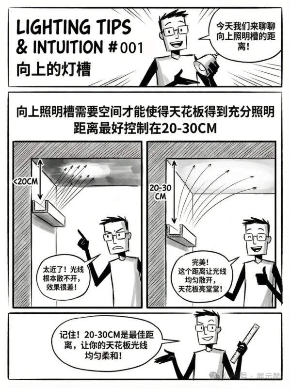 灯光常识【一】：6张漫画图解，带你避开照明设计的“坑” - 展示酷