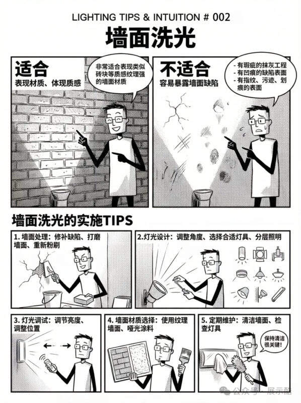 灯光常识【一】：6张漫画图解，带你避开照明设计的“坑” - 展示酷